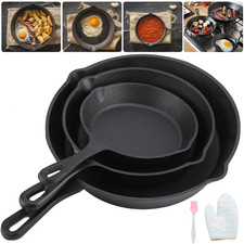 3ER SET GUSSEISEN-PFANNE