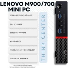 Lenovo M900 Tiny Intel Core i7 6700 32GB DDR4 RAM 1TB SSD NVME Desktop PC WLAN