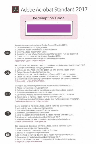 Adobe acrobat standard 2017 - standard, dc