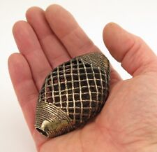 Ethnographische Antik: Alte Ashanti Baule "Lost Wax" Messing Tafelperle