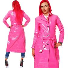 Damen langer Lack Mantel in