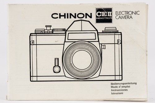 Bedienungsanleitung chinon - bedienungsanleitung,