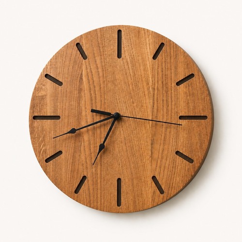 Wanduhr eiche 30cm uhr - eiche,