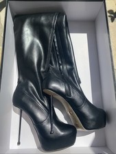 Damen Stiefel Schwarz Größe 38 Overknees