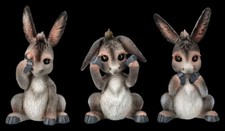 Drei lustige Esel Figuren -