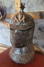 DEKO HELM RITTERHELM ANTIK MITTELALTER TEMPLER METALL RITTERRÜSTUNG RITTER NEU