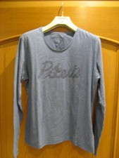 PIKEUR schönes sportliches Langarm Shirt Gr.44(42) Jeansblau Pailetten,wenig get