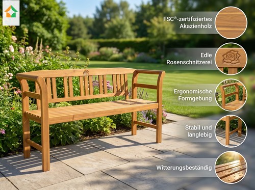 Sitzer gartenbank aus - 3-sitzer,