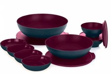 Tupperware Allegra Set Merlot / Anthrazit Tupper Servierset XMas NEU und ovp 