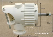 Generator für Windkraft-Anlagen, MK 24Volt, 1200 Watt, 27 kg.
