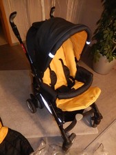 Herlag Buggy schwarz/gelb mit abnehmbarem Verdeck