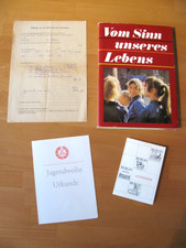 DDR-Rarität  /  "Vom Sinn unseres Lebens"  /  Jugendweihe Buch und Dokumente