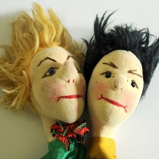 2 Vintage Kersa Kasperlfiguren
