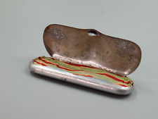 Antikes Brillenetui aus Aluminium, zierlich, verm. militärisch, 11 x 5 x 2 cm