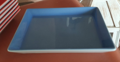 Arzberg tric blau platte - platte, eckig