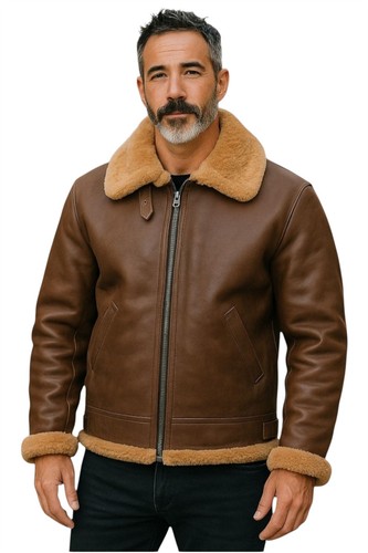Herren ingwer braun shearling - herren, ingwer-braun