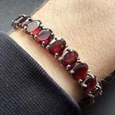 Vintage Granat Tennis Armband