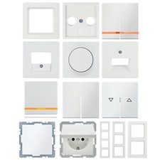 Berker Q.1/Q.3 polarweiß/samt