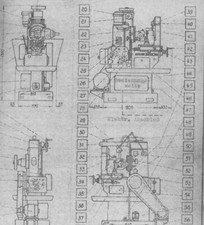 WMW Zahnradfräsmaschine ZFWZ 250x2,5  Anleitung + Pfauter Wechselräder Tabellen