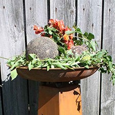 Edelrost pflanzschale rund - pflanzschale,