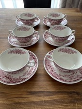 Royal Sphinx Maastricht Porzellan Suppentassen Untertassen 6 Personen