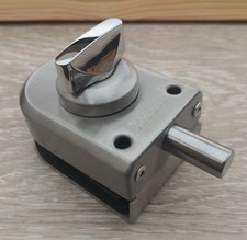 Glastürschloss, Drehschloss, Bolzenschloss, glass door lock, Bad, WC, Edelstahl