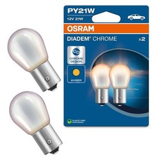 OSRAM DIADEM CHROME PY21W Blinker Lampe Birne 2x PY21W 12V 21W BAU15s