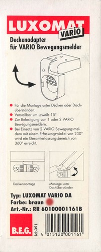 Luxomat deckenadapter - b.e.g.,
