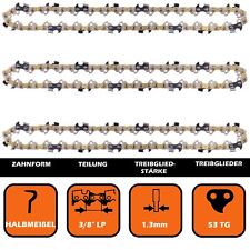 3 Sägeketten 3/8 1,3mm 53 TG