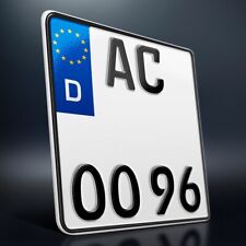 1 Motorrad Kennzeichen | 180 x 200 mm | Motorradkennzeichen Saison | DHL-Versand