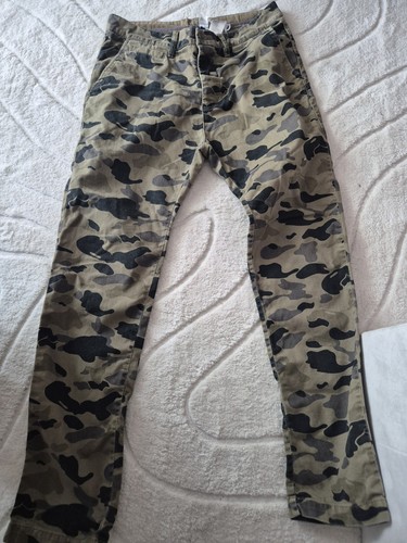 Divided camo pants - pants, slim