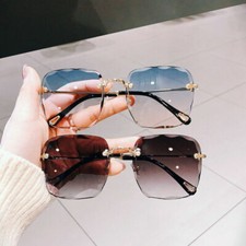 Quadrat Randlose Sonnenbrille