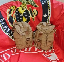 ?? US Army USMC 2x  Canteen Pouch f. Feldflasche Marines Coyote NOS unbenutzt