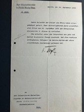 Alfred von Tirpitz - Großadmiral  -Brief von 1909 - original signiert