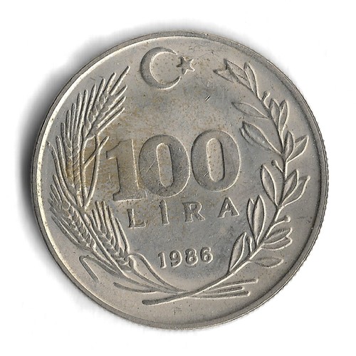 1986 turkey turkiye 100 lira - 1986,