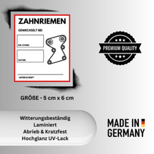Zahnriemen aufkleber - 5x,