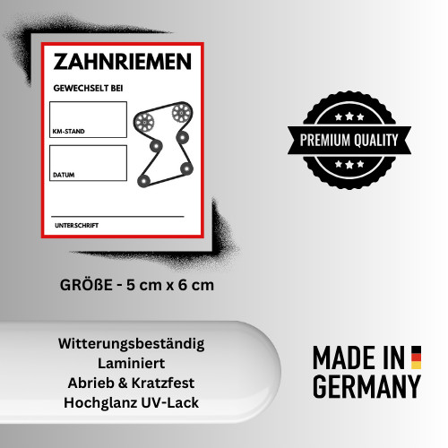 10x zahnriemen aufkleber - 10x,