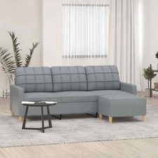3-Sitzer-Sofa mit HockerStoff