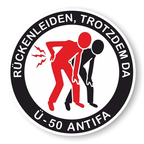 Antifa pvc aufkleber - Ü,