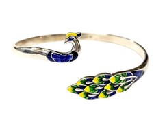 Cloisonne Armband Armreif Pfau