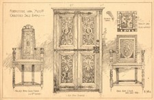 Christies Möbel Auktion. Nussbaumholz französischer 16C Amoire 1650 Sessel 1901