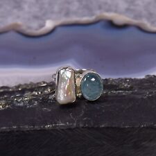 Aquamarin Ring, 925er Silber