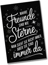 Dekorativer Magnet mit Spruch Wahre Freunde sind wie Sterne