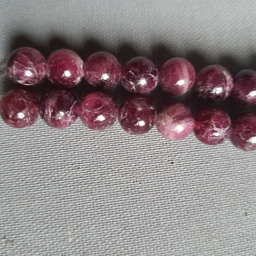 Edelsteinstrang turmalin rot - 1,