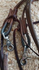 Leather Split Reins, Westernzügel/Trainingszügel (Paar), Vollleder, ca. 230 cm