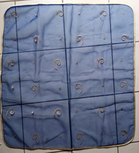 Tischdecke blau 88x88 - tischdecke,