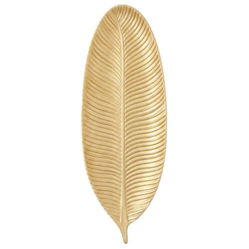 Dekotablett palmenblatt gold - dekotablett,