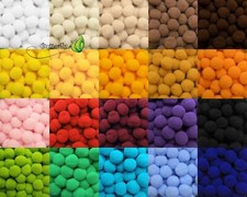100 Pompons 13mm Bommeln Basteln Nähen Filzkugeln Watte Bälle Teppich mini 10mm