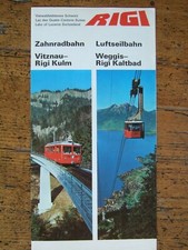 Zahnradbahn Vitznau-Rigi Kulm, Luftseilbahn Weggis-Rigi Kaltbad Werbefolder