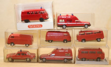 8x LKW Brekina 33280, 3277, 32200 Wiking Feuerwehr Oldtimer Sammlung H0 1:87